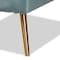 Baxton Studio Leland Glam and Luxe Light Blue Velvet Fabric and Gold Finished Armchair 182-11447-Zoro - alternate 7